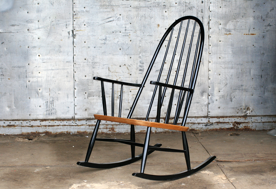 Zeldzame Retro Vintage schommelstoel uit de jaren – Dehuiszwaluw