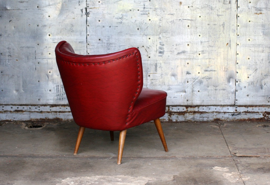 Anzai smeren weggooien Retro Vintage Cocktail fauteuil jaren 60 Bordeaux rood – Dehuiszwaluw