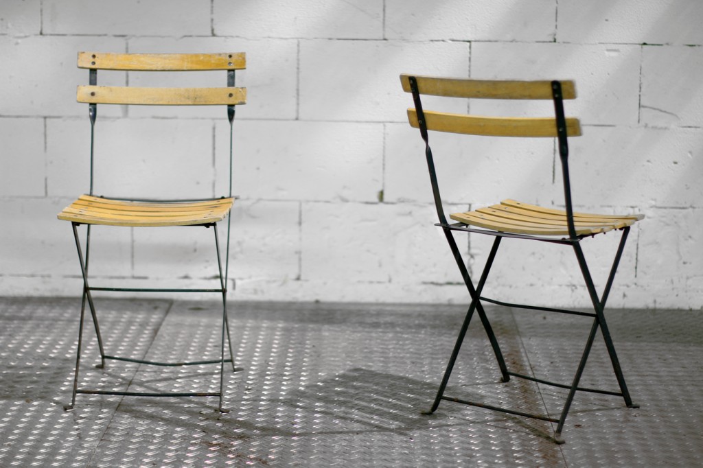 touw Kalmte Mitt Vintage echte Franse Terrasstoelen Klapstoelen Bistro stoel – Dehuiszwaluw