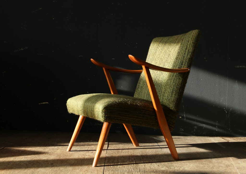 vrijheid Dor kroon Top Deens Vintage Design Groen en teakhout fauteuil jaren 60 – Dehuiszwaluw