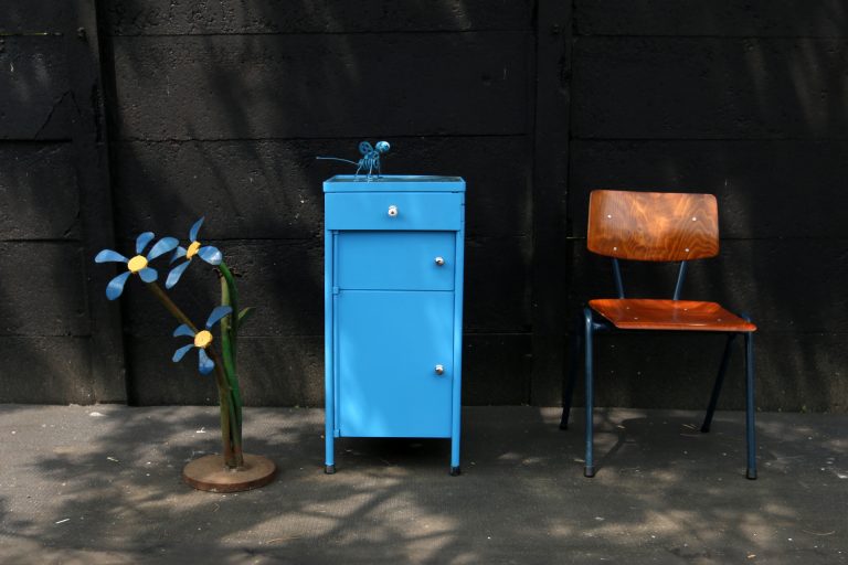 Industrieel Vintage Metalen Ziekenhuis kastje jaren 60