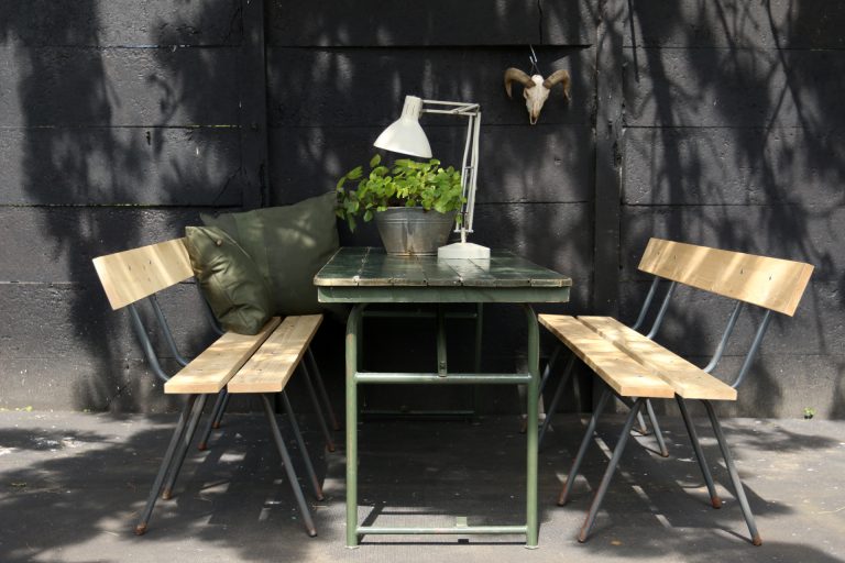 Industrieel Vintage Custom made Schoolstoel banken “comfort”