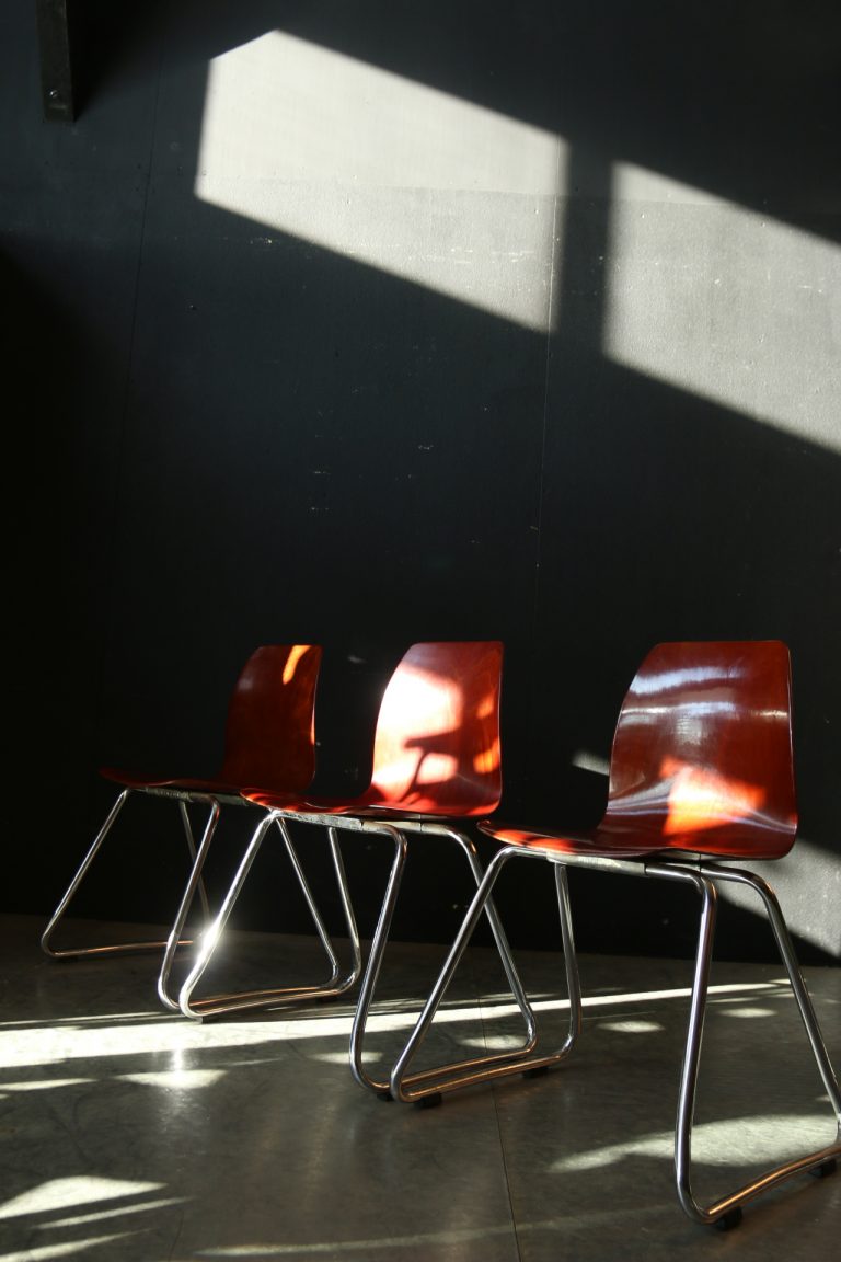 Industrieel Vintage Schoolstoelen Flototto stijl Pagholz