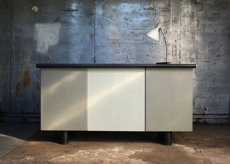Industrieel Vintage Backfield Bureau Directiedesk jaren 60