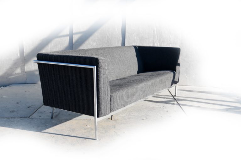 Harvink Design Mr. Blues Zwart / Grijs bekleed 3 zits bank