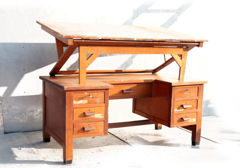 Zeldzaam Vintage Tekentafel Bureau uit 1958