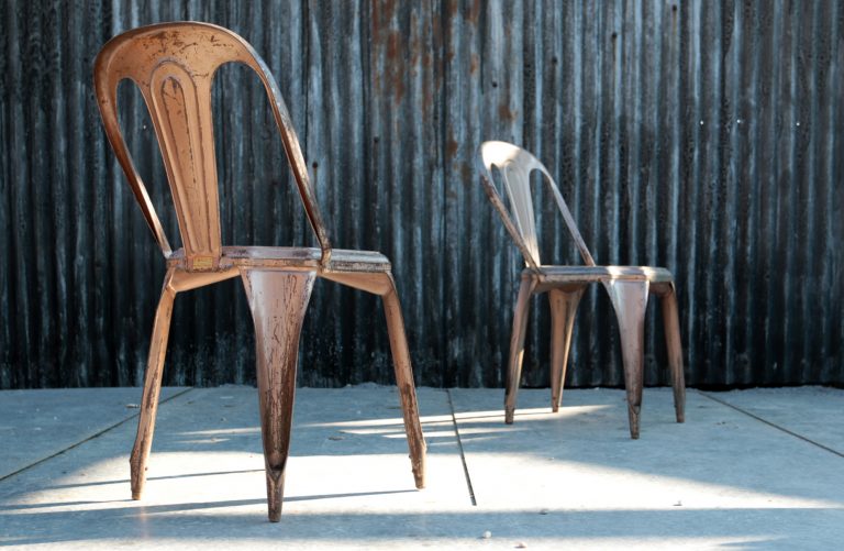 Industrieel Vintage originele Fibrocit stoelen jaren 50
