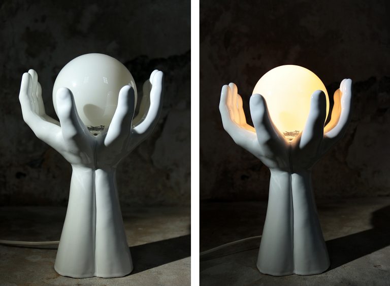 Vintage Design Handenlamp keramiek eighties