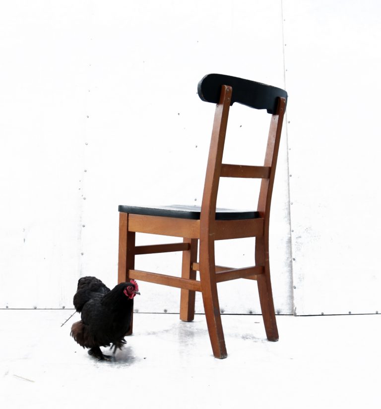 Vintage jaren 60 houten Bistro stoelen met zwart