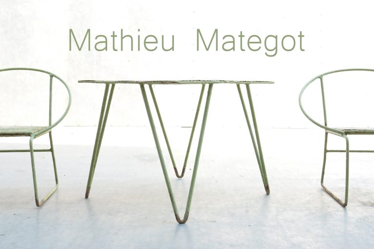 Extreme rare Mathieu Mategot children chairs and table
