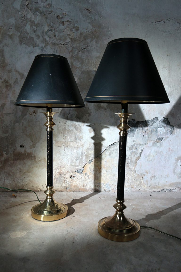 Vintage Hollywood Regency Style Tafellampen jaren 70