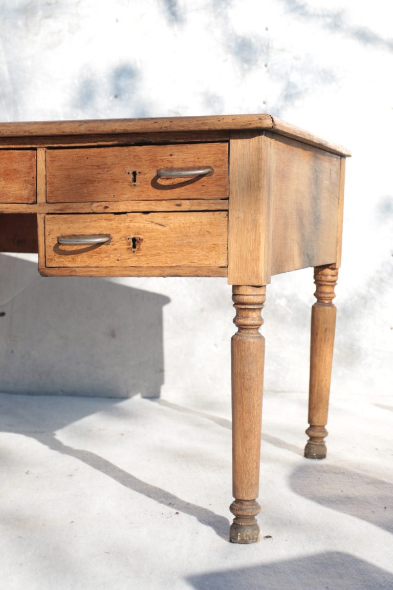 Industrieel Vintage Sleets Eiken Bureau