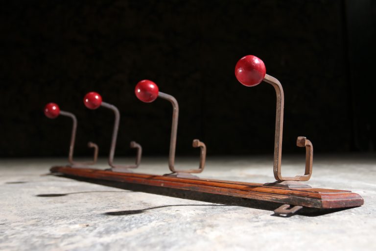 Vintage Design Rode Bollen kapstok jaren 50