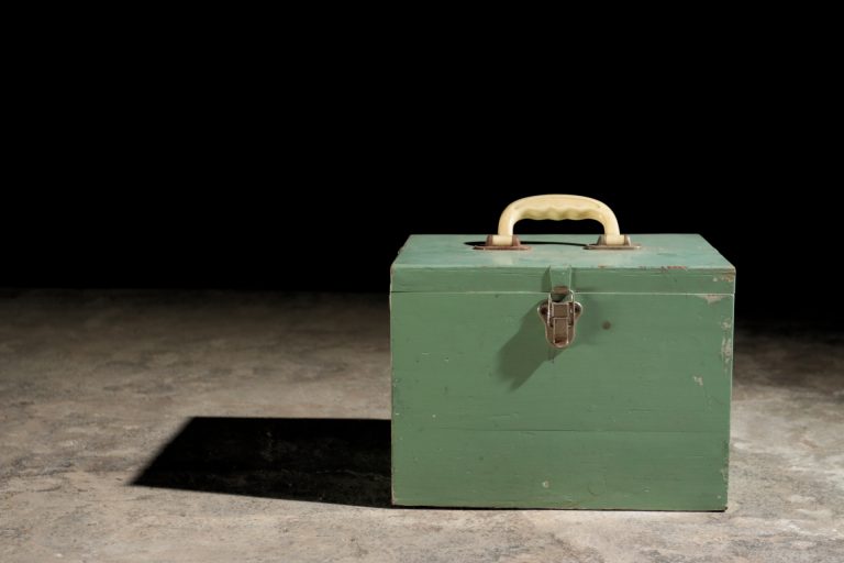 Industrieel Vintage Groen Kistje jaren 50