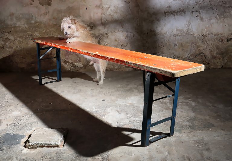 Industrieel Vintage opklapbare Banken Oud Oranje