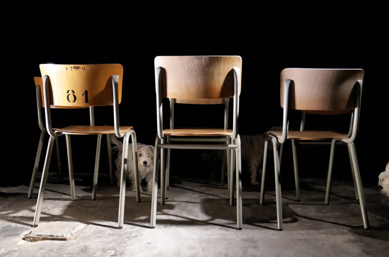 Super Industrieel Vintage Blonde Semal schoolstoelen jaren 60