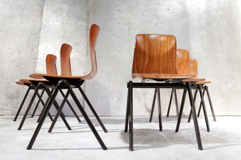 Vintage Design Galvanitas S30 Schoolstoelen Thur op Seat