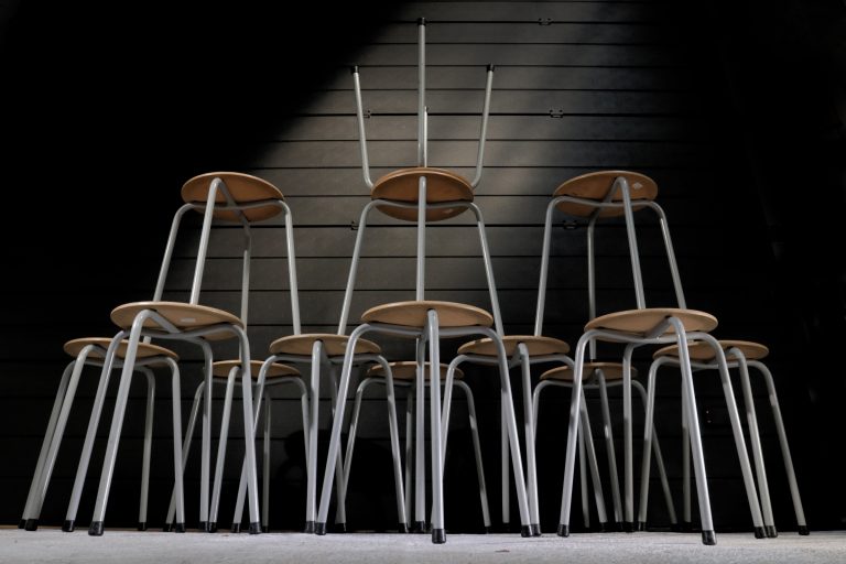 Industrieel Vintage Blonde Schoolkrukken Tabourets Krukken ASS