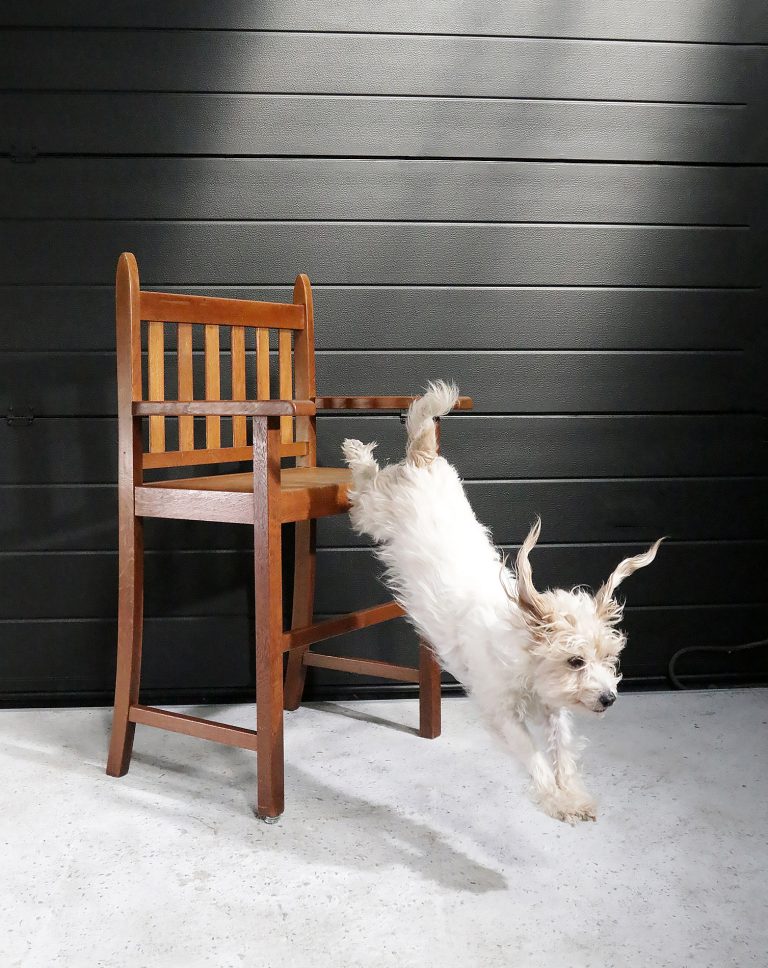 Vintage Houten Hoge Halstoel