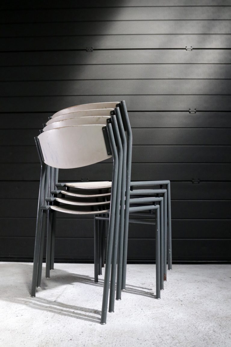 Lichte Industrieel Vintage Gijs van der Sluis Schoolstoelen
