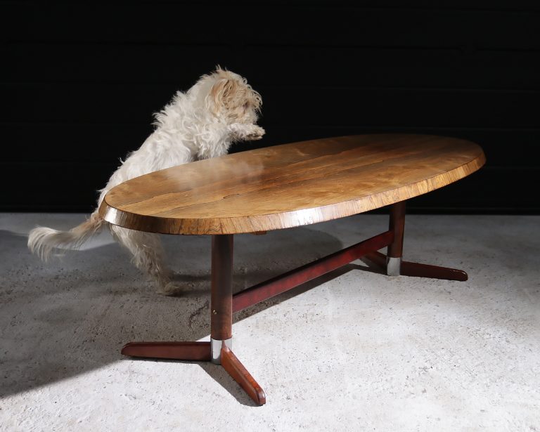 Vintage Design Palissander Salontafel Ovaal jaren 60