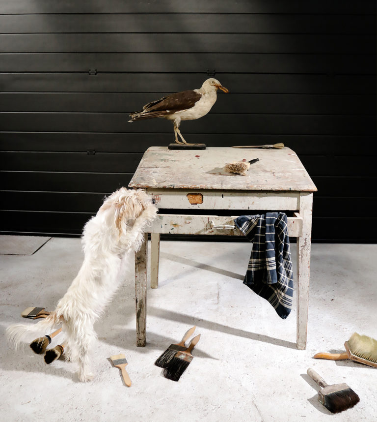 Industrieel Vintage Lessenaar Atelier tafel jaren 20