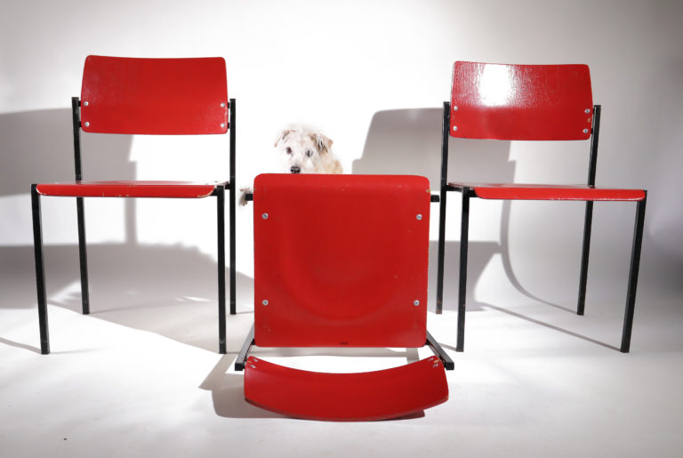 Zeldzame Thonet stapelstoelen 809 Hanno von Gustedt