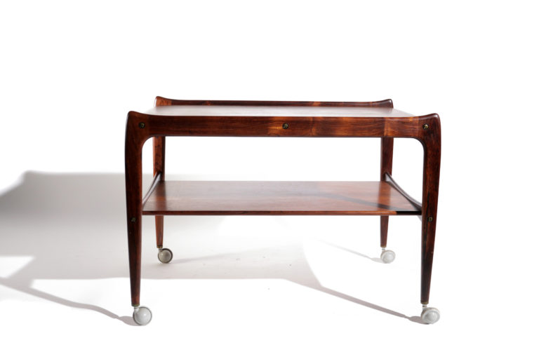 Deens Design Palissander theewagen Mid-century