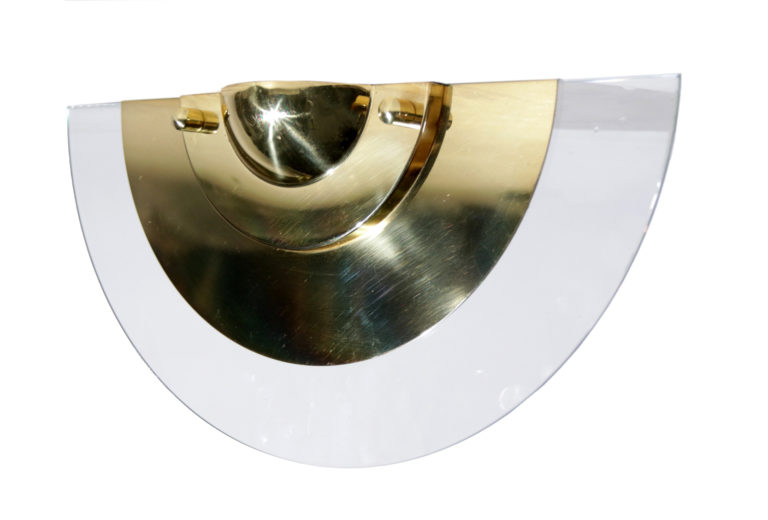 Dutch Design Dijkstra Hollywood Regency Style Wandlamp Goud / Glas