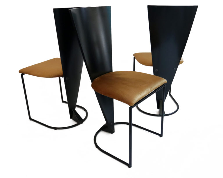 Dutch Design Harvink Zino Memphis Milano stoelen goud/zwart