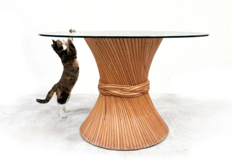 Hollywood Regency Wheat Sheaf eettafel by McGuire Amerika