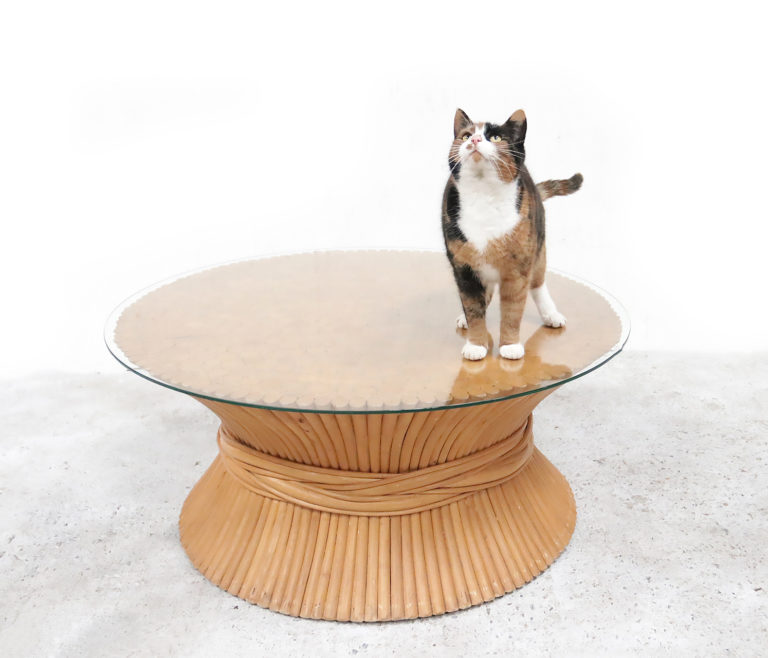 Hollywood Regency Wheat Sheaf salontafel by McGuire Amerika