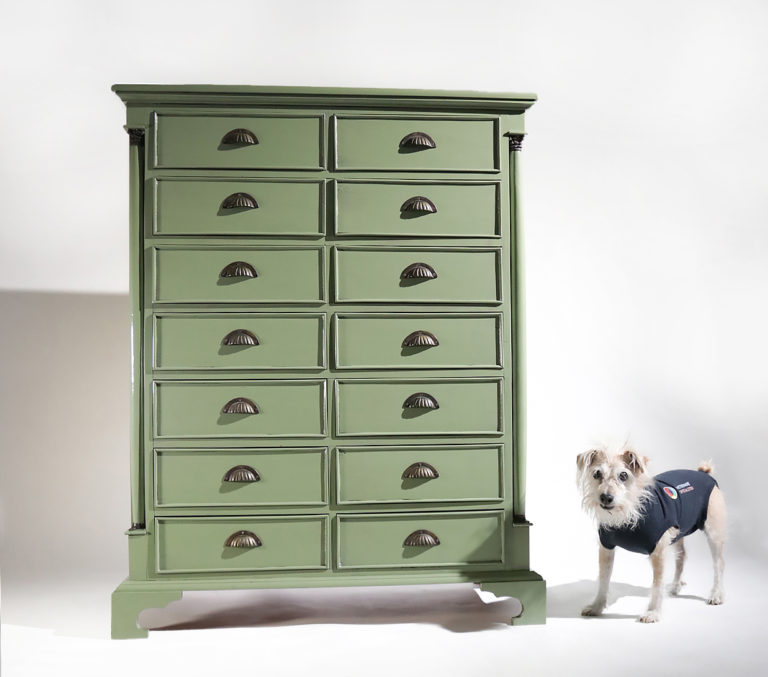 Vintage Ladekast Oud Groen