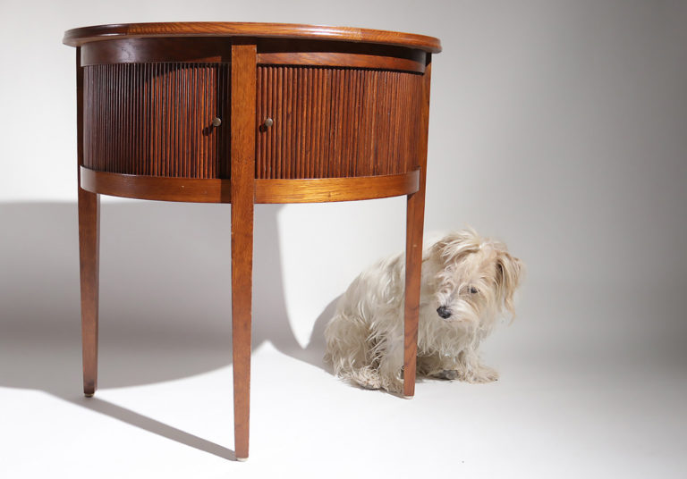 Vintage Half rond Kastje met roldeurtjes jaren 60