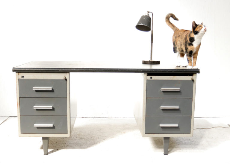 Industrieel Vintage A.R. Cordemeijer Gispen Kleurodesk jr 60