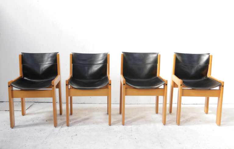Italian Saddle Leather Chair by Ibisco ca 1969