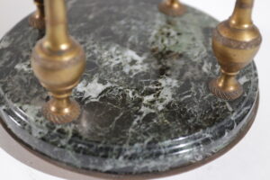 Franse Empire tazza vuurverguld brons marmer glas – foto 7