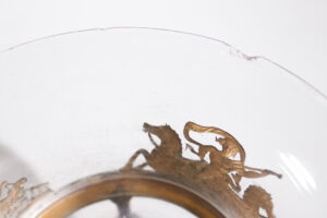 Franse Empire tazza vuurverguld brons marmer glas – foto 16