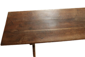 17e-eeuwse Franse eiken kloostertafel schragentafel – foto 14