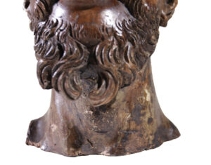 Levensgroot gesneden houten sculptuur mannenhoofd circa 1700 – foto 7