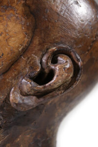 Levensgroot gesneden houten sculptuur mannenhoofd circa 1700 – foto 14