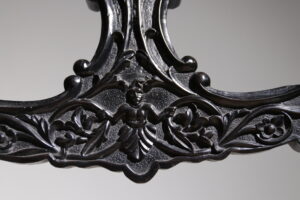Ebbenhouten Anglo-Indische rococo revival stoelen Ceylon – foto 12