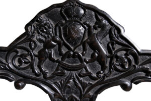 Ebbenhouten Anglo-Indische rococo revival stoelen Ceylon – foto 2