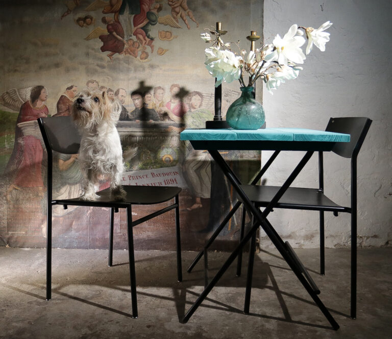 Industrieel Vintage Gijs van der Sluis Schoolstoelen zwart