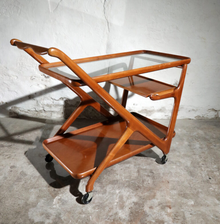 Cedar Midcentury Tea Trolley Cesare Lacca for Cassina
