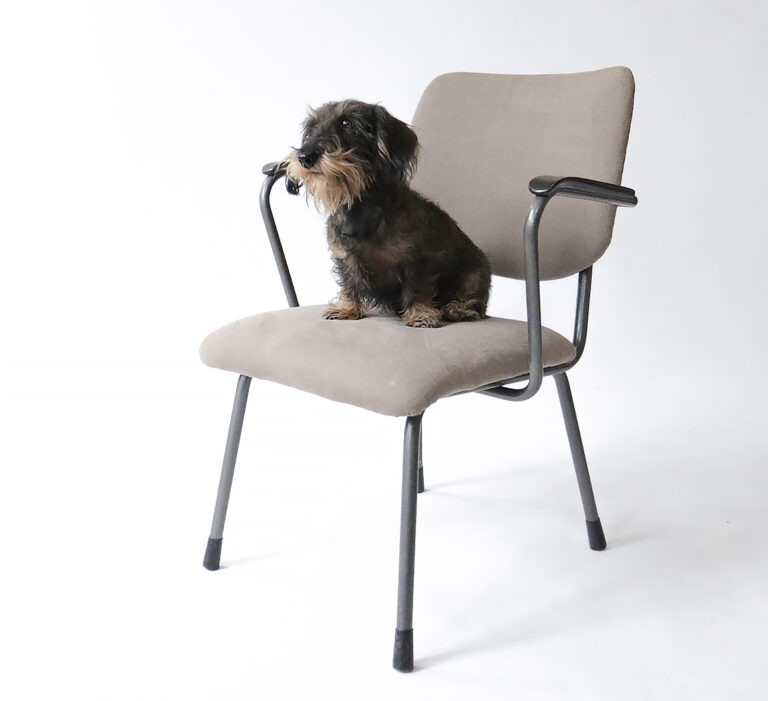 Industrieel Vintage Gispen Fauteuiltje Kho Liang Ie naturel
