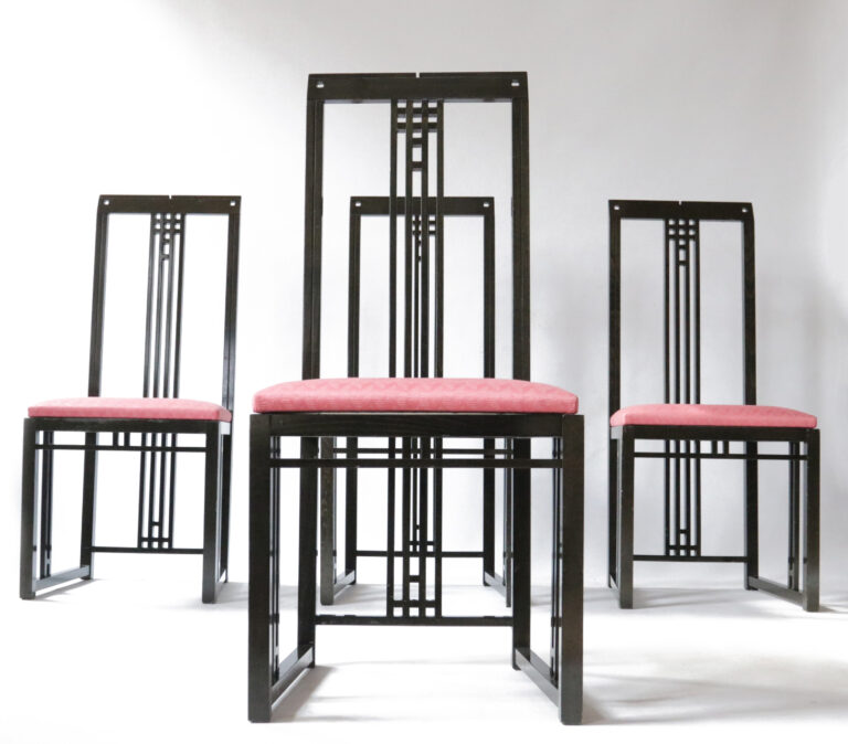 Galaxy Chairs by Umberto Asnago for Giorgetti Set of 4 Italy, 1980s
