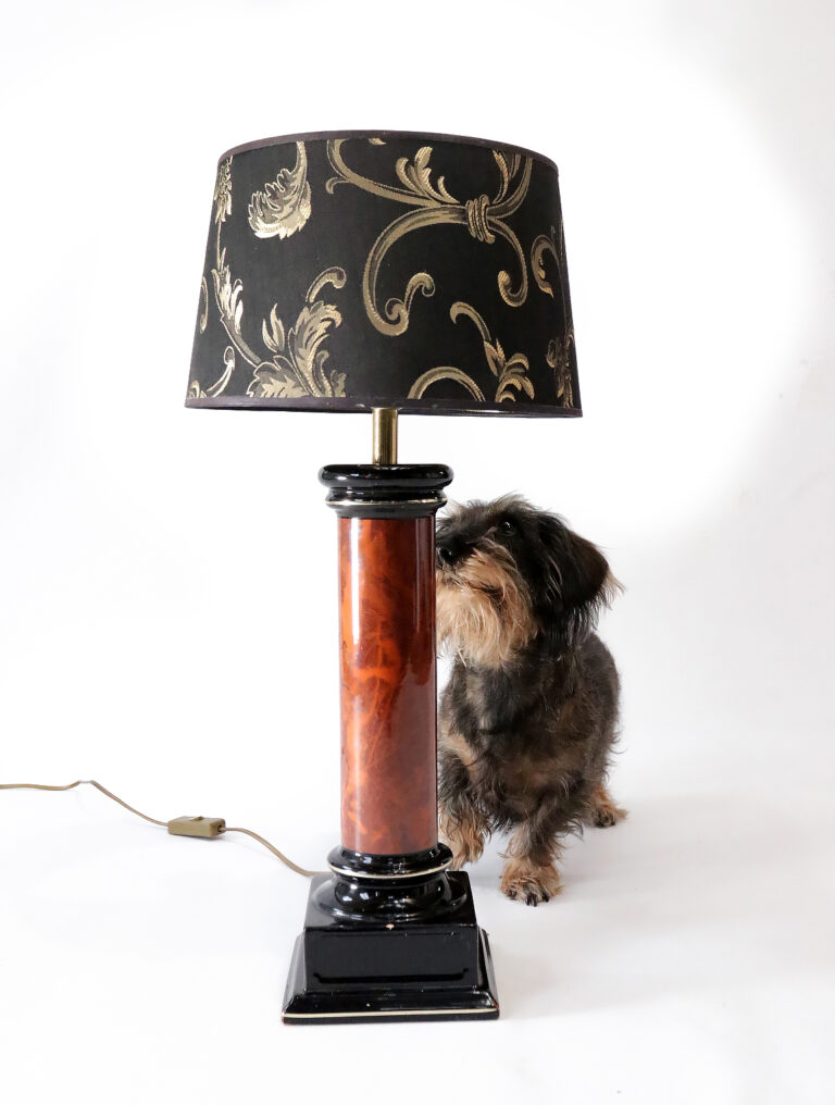 Vintage Hollywood Regency Louis Drimmer Rodez tafellamp jaren 80