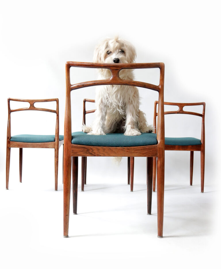 Danish Rosewood Mid-Century Dining Chairs Johannes Andersen Christian Linneberg