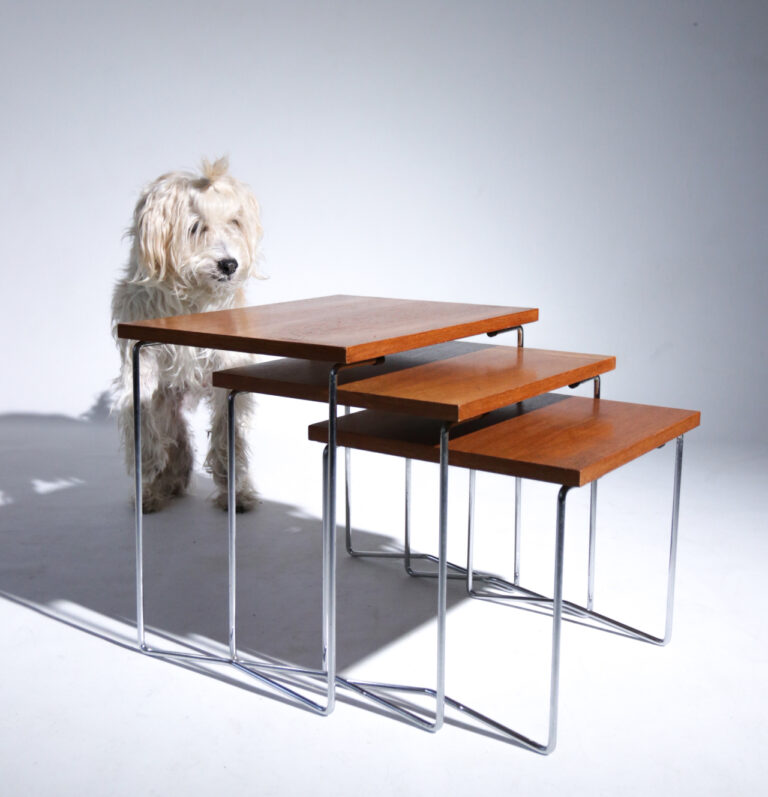 Vintage Design Mimiset Teak Chroom jaren 60
